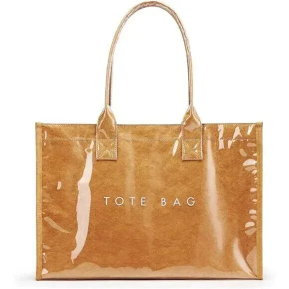 Womenβsβ Viral PVC Laminated Kraft Paper Tote Shopping Bag (Large) NEW!!!! - Picture 4 of 9